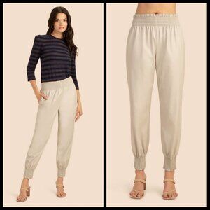 💕TRINA TURK💕 Channel Islands Pant Oyster White Light Beige Neutral Small S NWT